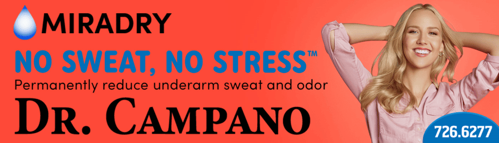 Experience the benefits of Mirady treatment with Dr. Campano: Permanently reduce underarm sweat and odor, stress-free.