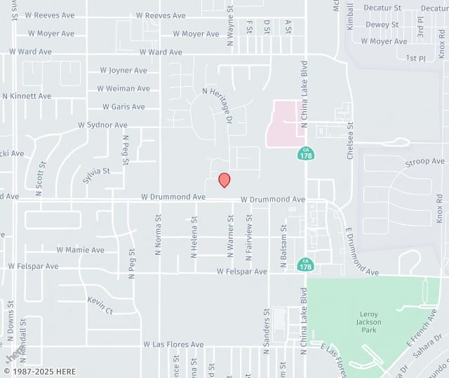Location Map: 900 Heritage Drive Ridgecrest, CA 93555
